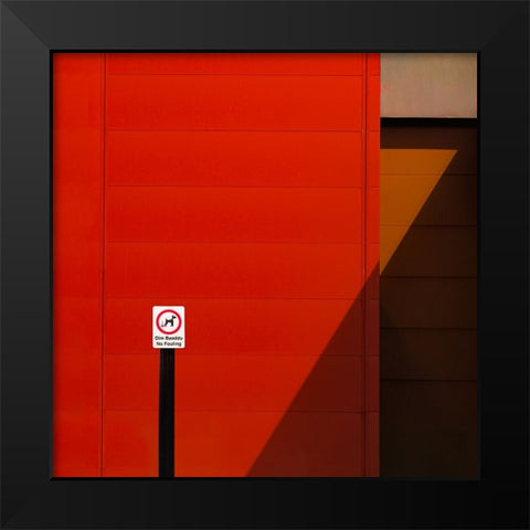 Urban Abstract Black Modern Wood Framed Art Print by Schuster, Inge