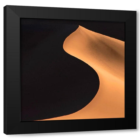 Curve Black Modern Wood Framed Art Print with Double Matting by Ji, Shirley