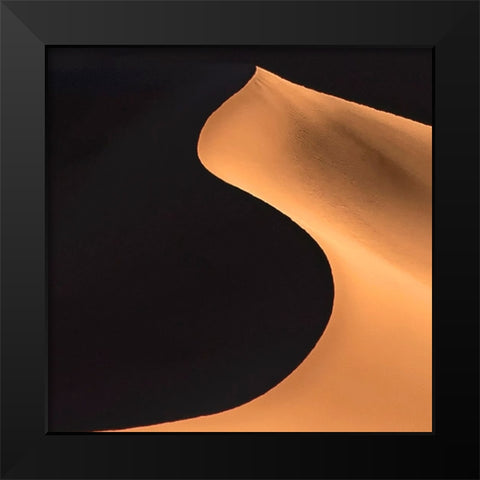 Curve Black Modern Wood Framed Art Print by Ji, Shirley