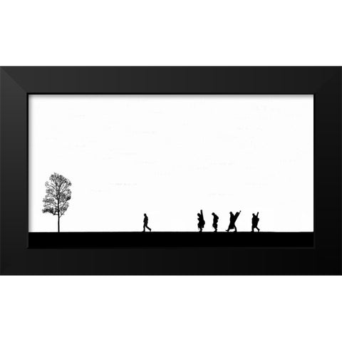 XXX Black Modern Wood Framed Art Print by Caturegli, Luciano