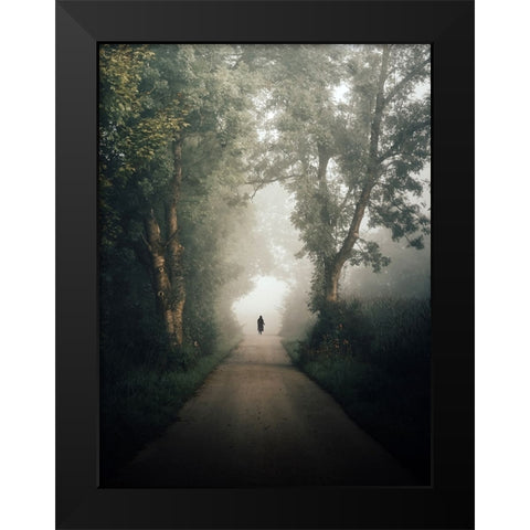 autumn Black Modern Wood Framed Art Print by Wasinger, Renate