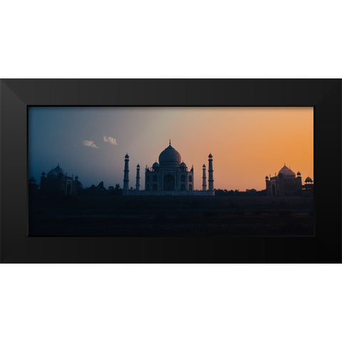 Sunset at Taj Black Modern Wood Framed Art Print by Sharma, Abhinav