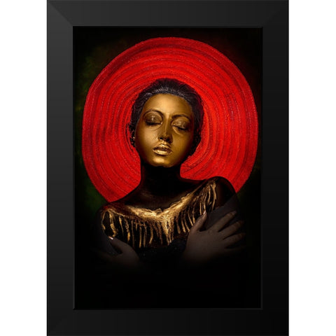 PEACE OF MIND Black Modern Wood Framed Art Print by Chattopadhyay, Debasish