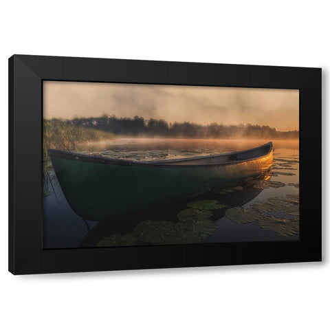 The boat Black Modern Wood Framed Art Print with Double Matting by Budyta, Dariusz
