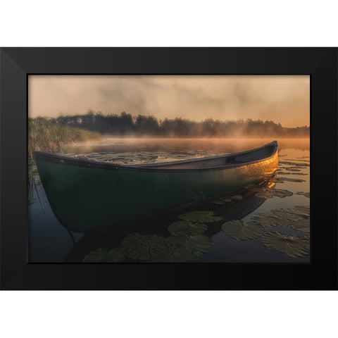 The boat Black Modern Wood Framed Art Print by Budyta, Dariusz
