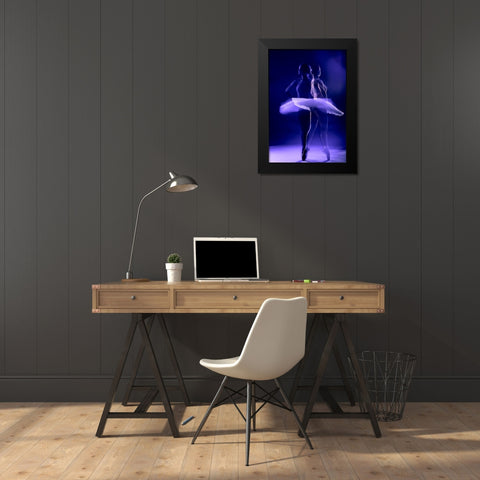 Eva Black Modern Wood Framed Art Print by Ursula Reinke,