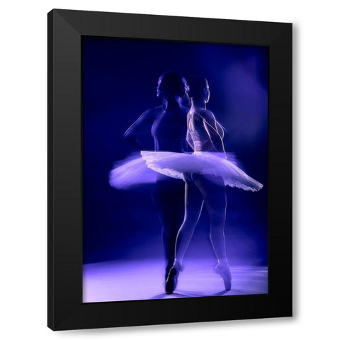 Eva Black Modern Wood Framed Art Print with Double Matting by Ursula Reinke,