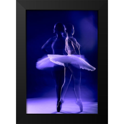 Eva Black Modern Wood Framed Art Print by Ursula Reinke,