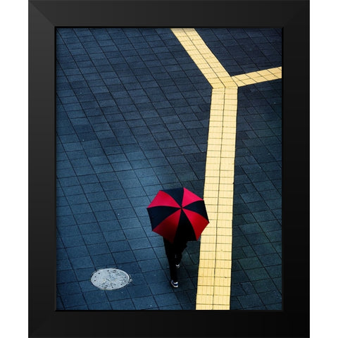 Y Black Modern Wood Framed Art Print by Dong Hee, HAN