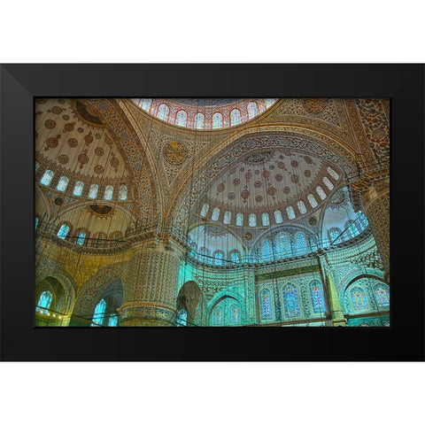 inside the mosque Black Modern Wood Framed Art Print by Taneda, Toshio