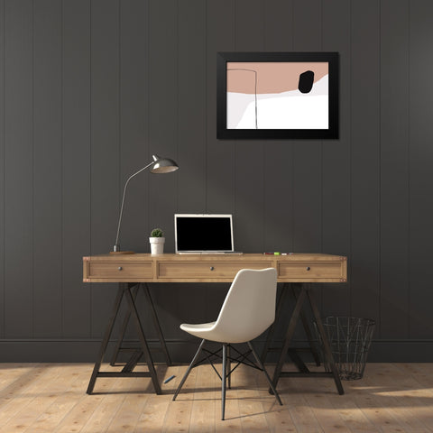 You a happiness Black Modern Wood Framed Art Print by uplusmestudio