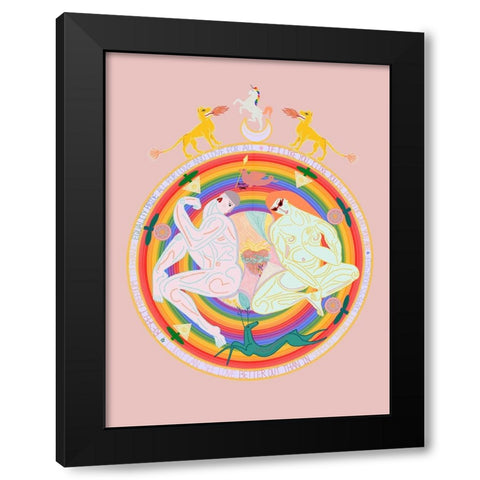 Pride Black Modern Wood Framed Art Print by de Jai, Jota