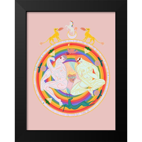 Pride Black Modern Wood Framed Art Print by de Jai, Jota