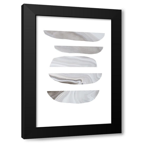 Balancia Black Modern Wood Framed Art Print with Double Matting by uplusmestudio