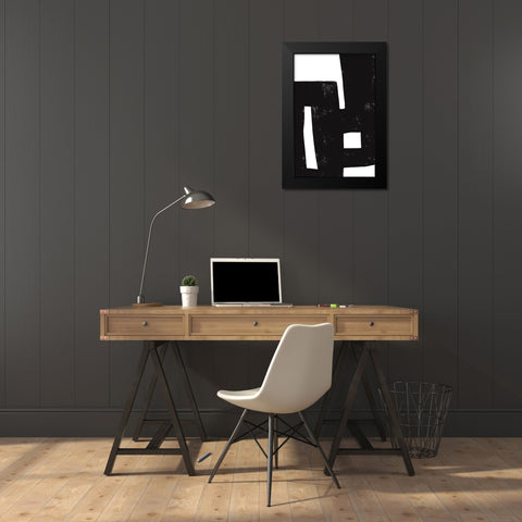 I was never there Black Modern Wood Framed Art Print by uplusmestudio