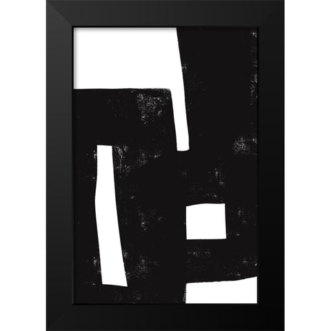 I was never there Black Modern Wood Framed Art Print by uplusmestudio