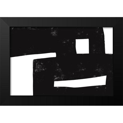 I was never there Black Modern Wood Framed Art Print by uplusmestudio
