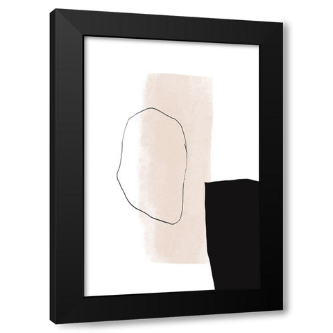 Just Bye Black Modern Wood Framed Art Print by uplusmestudio