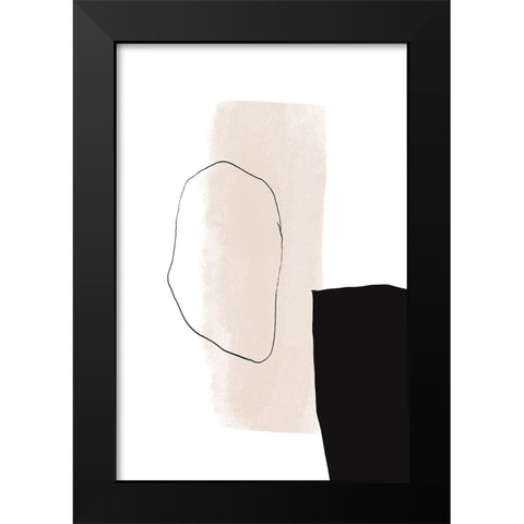 Just Bye Black Modern Wood Framed Art Print by uplusmestudio
