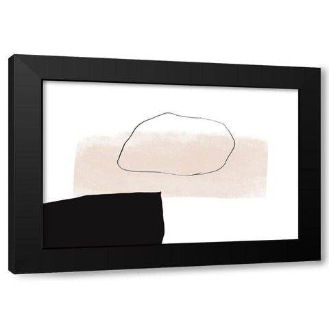 Just Bye Black Modern Wood Framed Art Print by uplusmestudio