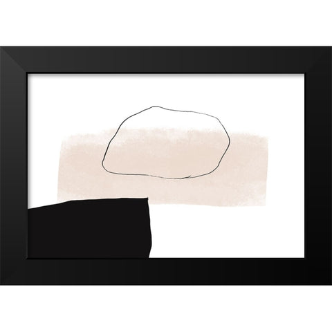 Just Bye Black Modern Wood Framed Art Print by uplusmestudio