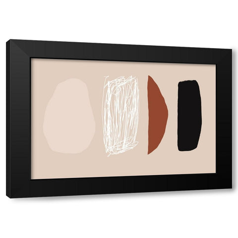 Trying to fit in Black Modern Wood Framed Art Print by uplusmestudio