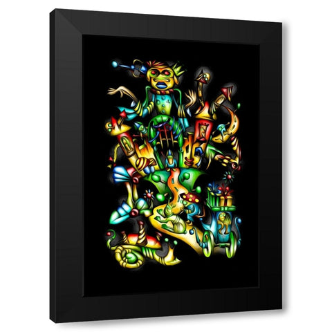Mushroom cabbie 2 - ugly princess Black Modern Wood Framed Art Print with Double Matting by Kulik, Rafal