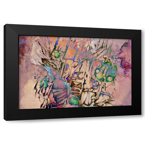 The night composition Black Modern Wood Framed Art Print by Kulik, Rafal