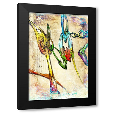 Chains of happiness Black Modern Wood Framed Art Print by Kulik, Rafal