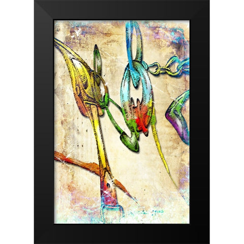 Chains of happiness Black Modern Wood Framed Art Print by Kulik, Rafal