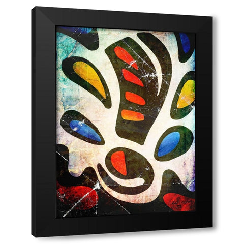 The abstraction Black Modern Wood Framed Art Print with Double Matting by Kulik, Rafal