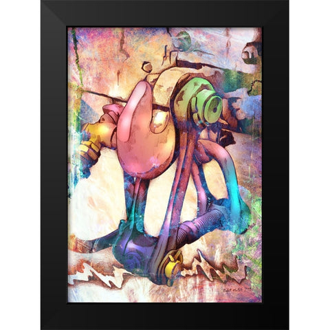 The train chain Black Modern Wood Framed Art Print by Kulik, Rafal