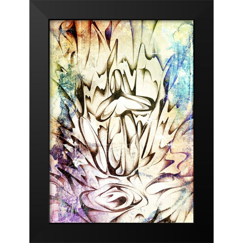 The blow flower art Black Modern Wood Framed Art Print by Kulik, Rafal