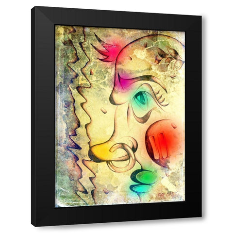 Gangsta man 3 Black Modern Wood Framed Art Print with Double Matting by Kulik, Rafal