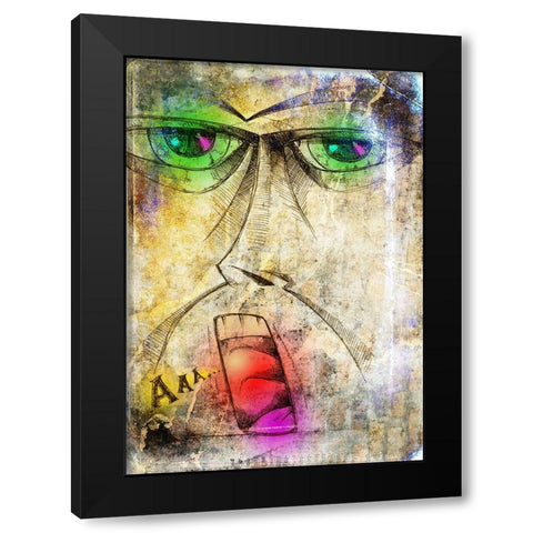 The scream art Black Modern Wood Framed Art Print by Kulik, Rafal