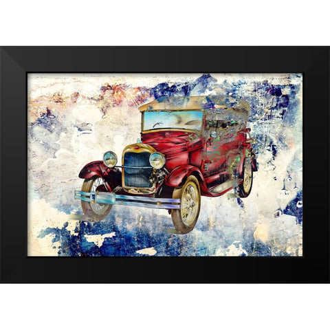 Vintage car 2 Black Modern Wood Framed Art Print by Kulik, Rafal