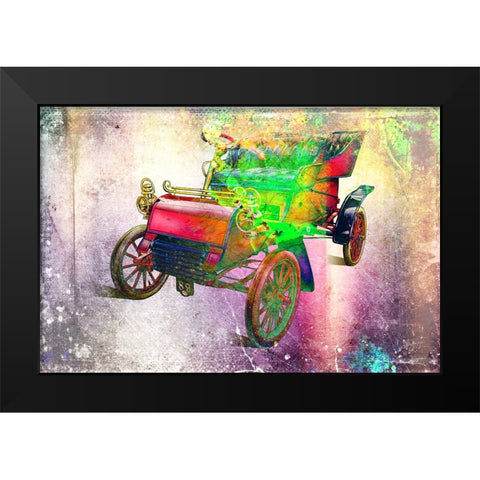Vintage car 7 Black Modern Wood Framed Art Print by Kulik, Rafal