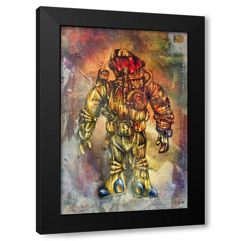 Lunautic at love Black Modern Wood Framed Art Print by Kulik, Rafal