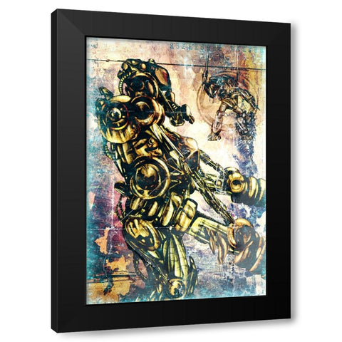 Borg T10 cyborg Black Modern Wood Framed Art Print with Double Matting by Kulik, Rafal