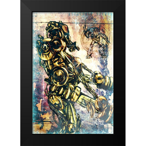 Borg T10 cyborg Black Modern Wood Framed Art Print by Kulik, Rafal