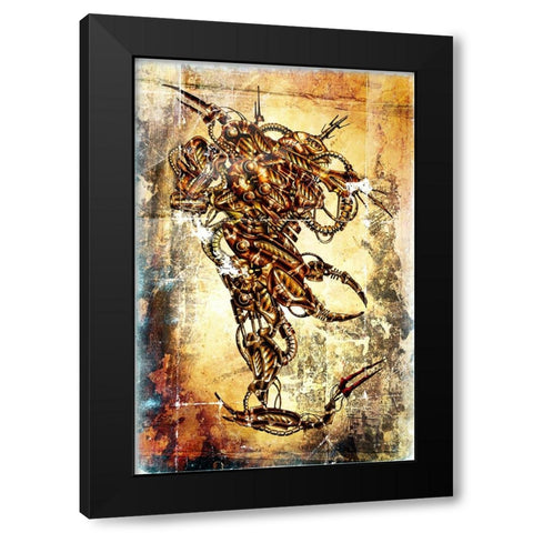 Tekton 28 cyborg Black Modern Wood Framed Art Print with Double Matting by Kulik, Rafal