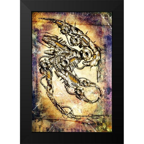 Tekton 18 cyborg Black Modern Wood Framed Art Print by Kulik, Rafal