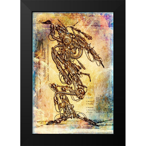 Tekton 8 Black Modern Wood Framed Art Print by Kulik, Rafal