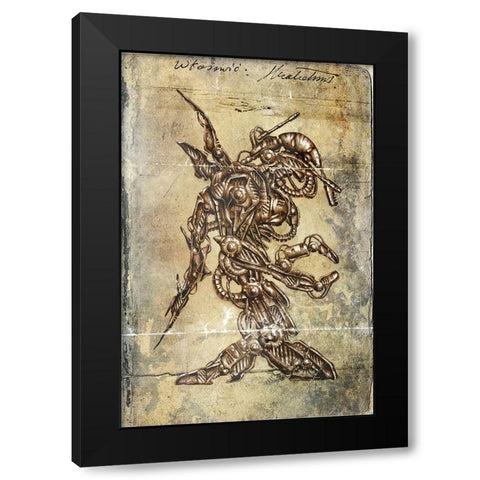 Tekton 4 Black Modern Wood Framed Art Print with Double Matting by Kulik, Rafal