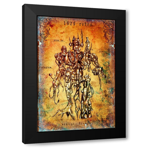 Soldier A.D. 1920 Black Modern Wood Framed Art Print with Double Matting by Kulik, Rafal