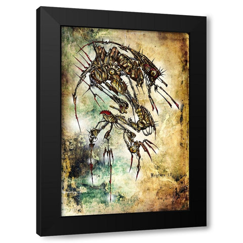 Krytion 10 Black Modern Wood Framed Art Print with Double Matting by Kulik, Rafal