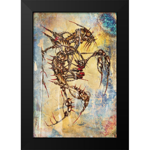 Krytion 11 Black Modern Wood Framed Art Print by Kulik, Rafal