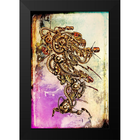 Krytion 3 Black Modern Wood Framed Art Print by Kulik, Rafal