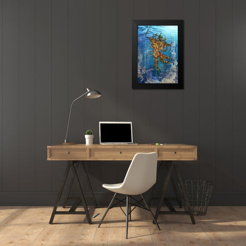 Deep 2 Black Modern Wood Framed Art Print by Kulik, Rafal