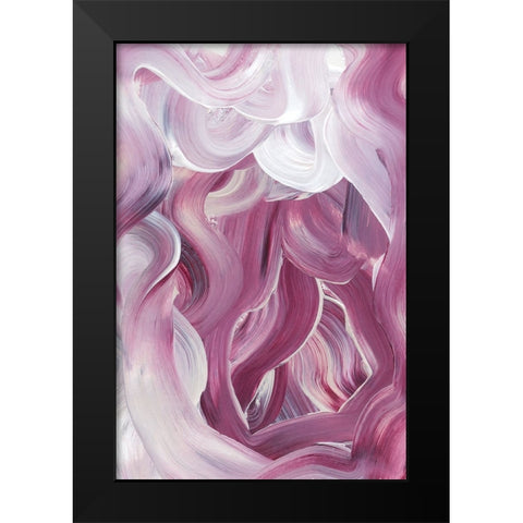 Abstract Confusion Black Modern Wood Framed Art Print by uplusmestudio